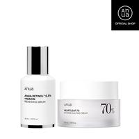 [Anua Official Shop] Gentle Retinol Duo (Retinol Serum + Hydrating Cream) ｜PM Skincare products for Signs of Aging, Niacina...