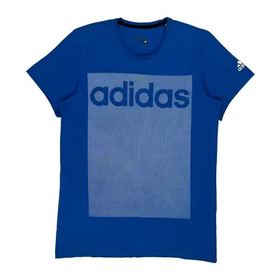 Adidas T-Shirt - Large Blue Cotton