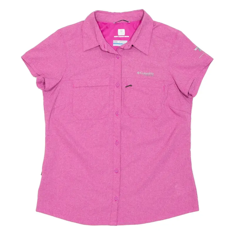 COLUMBIA Womens Worker Shirt Pink M