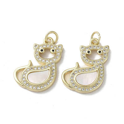Brass Micro Pave Cubic Zirconia Pendants