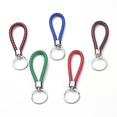 Braided PU Keychain