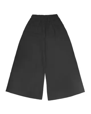 Sustainable linen Palazzo women pants - Black | Size: M