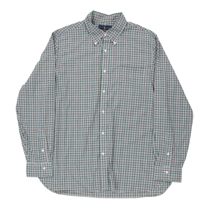 Ralph Lauren Checked Shirt - XL Green Cotton