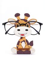 Wooden Cartoon Animal Design Eyeglasses Holder, Decorative Eyeglasses Display Stand for Home, Novelty Eyeglasses Organiser Ra...