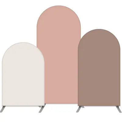 Aperturee Solid Color Double Sided Fabric Arch Backdrop Kit For Event | Chiara Wall Backdrop Diy | Chiara Backdrop Cover | Cu...