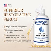 CLEARZAL Anti-Aging All Natural Skin Serum Moisture Embracing Formula with Essential Oils, 4 ounces help relieve irritation, ...