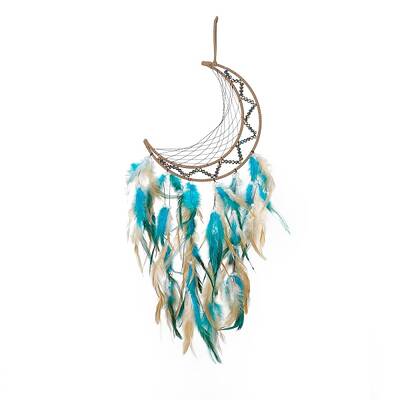 Iron Cord Woven Web/Net with Feather Pendant Decorations