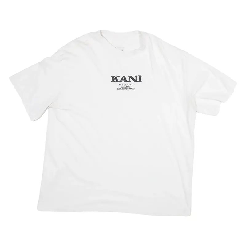 KARL KANI Mens T-Shirt White 90s XL