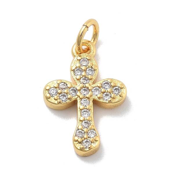 Brass Micro Pave Cubic Zirconia Pendants