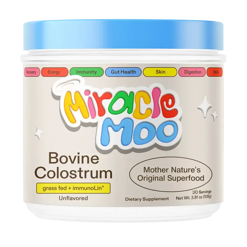 Miracle Moo Colostrum Powder | Unflavored | Grass-fed Colostrum with ImmunoLin