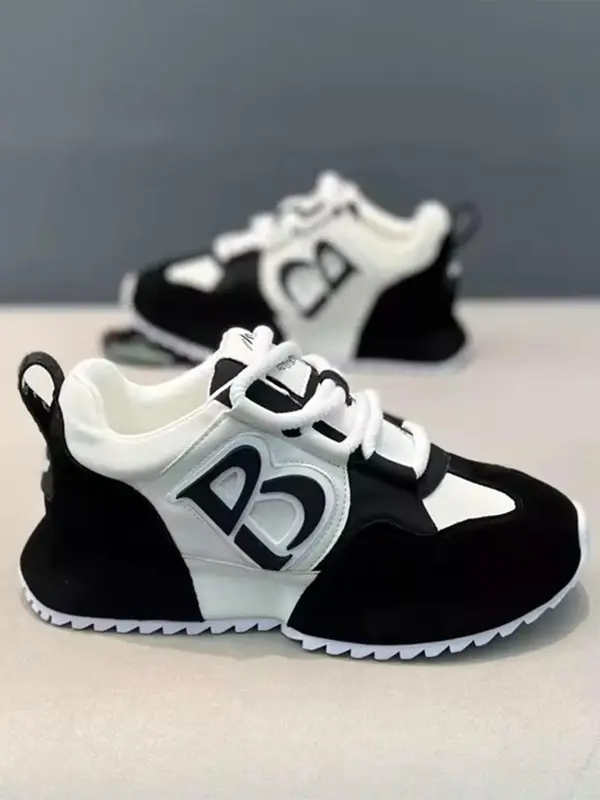 Men's Fashionable Lace Up Workout Sneakers, Casual Comfortable Breathable Sports Running Athletic Shoes, Male All-match Round...