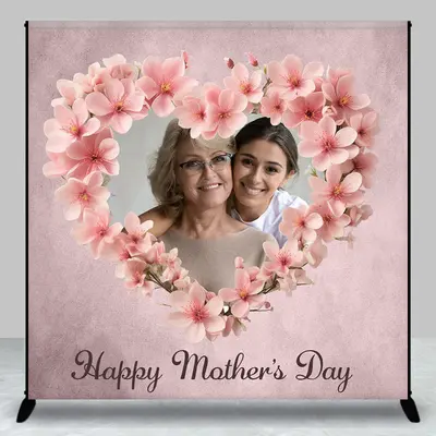 Custom Photo with Mom Happy Mothers Day Backdrop - Aperturee