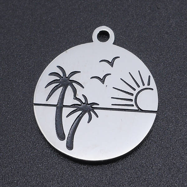 Non-Tarnish 201 Stainless Steel Etched Pendants