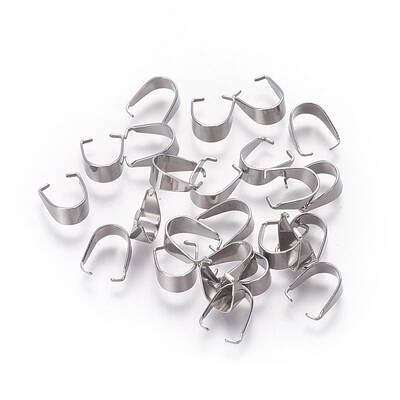 Tarnish Resistant 201 Stainless Steel Snap on Bails