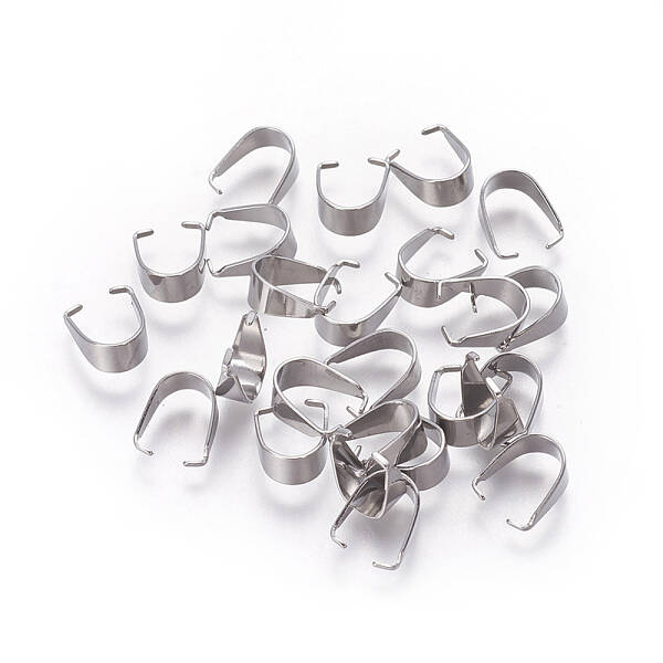 Tarnish Resistant 201 Stainless Steel Snap on Bails