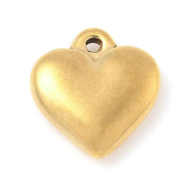 304 Stainless Steel Heart Pendants