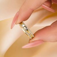 Maxine CZ 0.8Ct Wide Wedding Band,5A Cubic Zirconia Bridal Ring,Women's Ring Jewelry,Wedding Ring for Daily,Travel,Proposal,B...