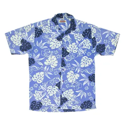 Mens Hawaiian Shirt Blue Floral S