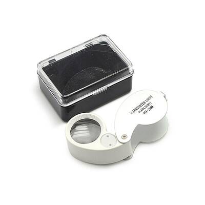 40x-25mm Jewelry Identifying Type Magnifying Glass Portable Magnifiers