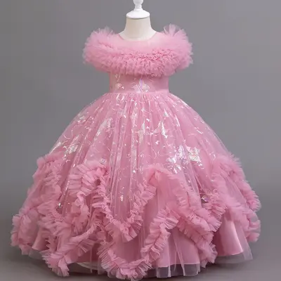 Girls Princess Dress Birthday Parties Summer Special Occasions Princess Dress for Girls, Party Attire