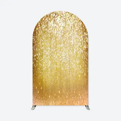 Aperturee Glitter Gold Dance Party Double Sided Arch Backdrop | Circle Arch Backdrop Diy | Wedding Arch Backdrop | Diy Chiara...