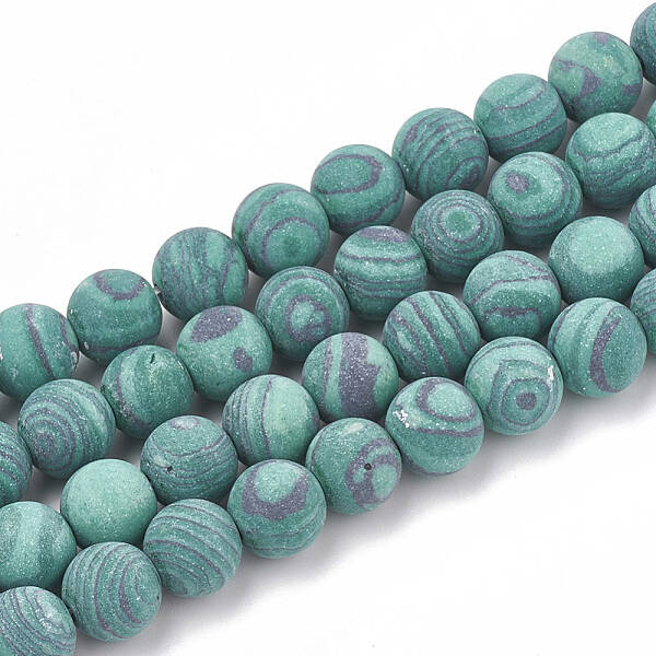 Synthetic Malachite Beads Strands