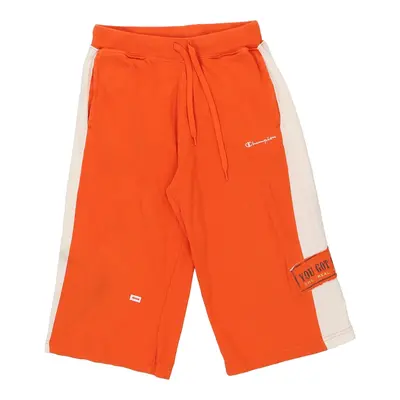 Age 11-12 Champion Sport Shorts - Large Orange Cotton Blend