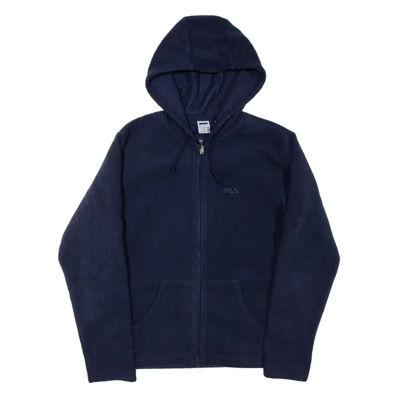 FILA Mens Fleece Jacket Blue Hooded L