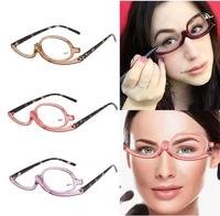 New Rotating Magnifying Makeup Reading Glasses For Women Folding Clamshell Cosmetic Presbyopic Glasses For Elder Unisex