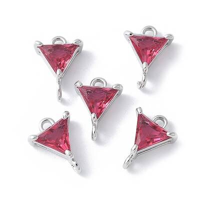 Brass Pave Cubic Zirconia Connector Charms