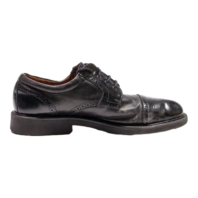 K.N.K Brogue Shoes Black Leather Mens UK 10