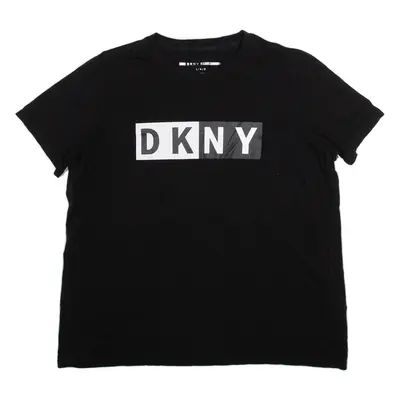 DKNY Womens T-Shirt Black L