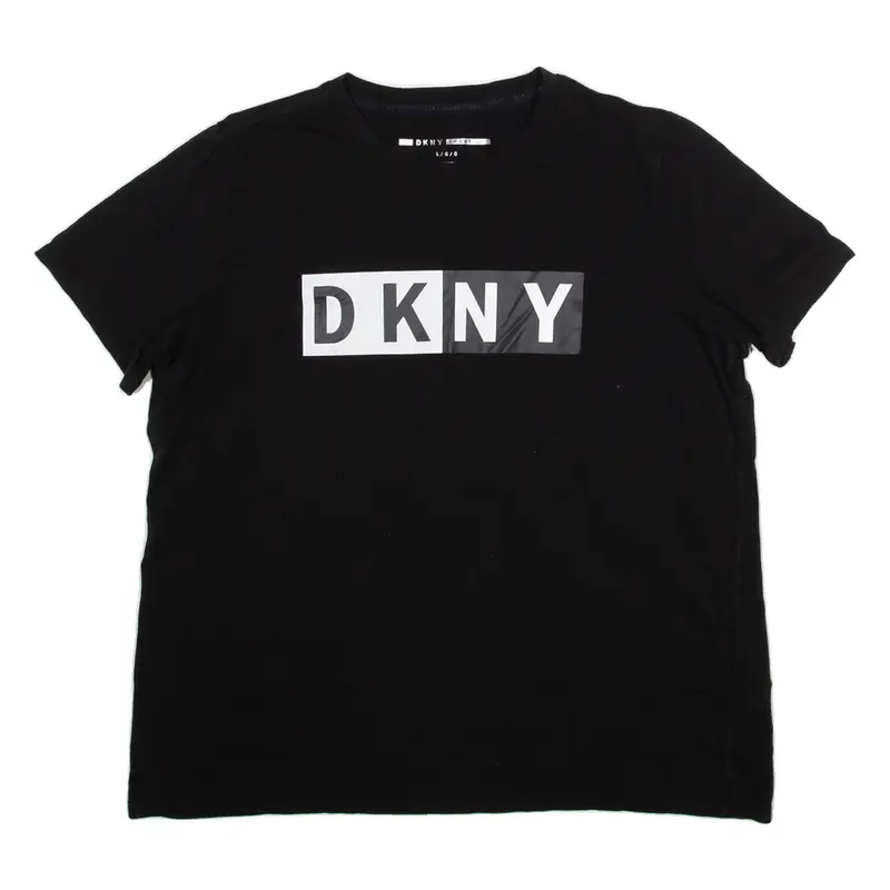 DKNY Womens T-Shirt Black L