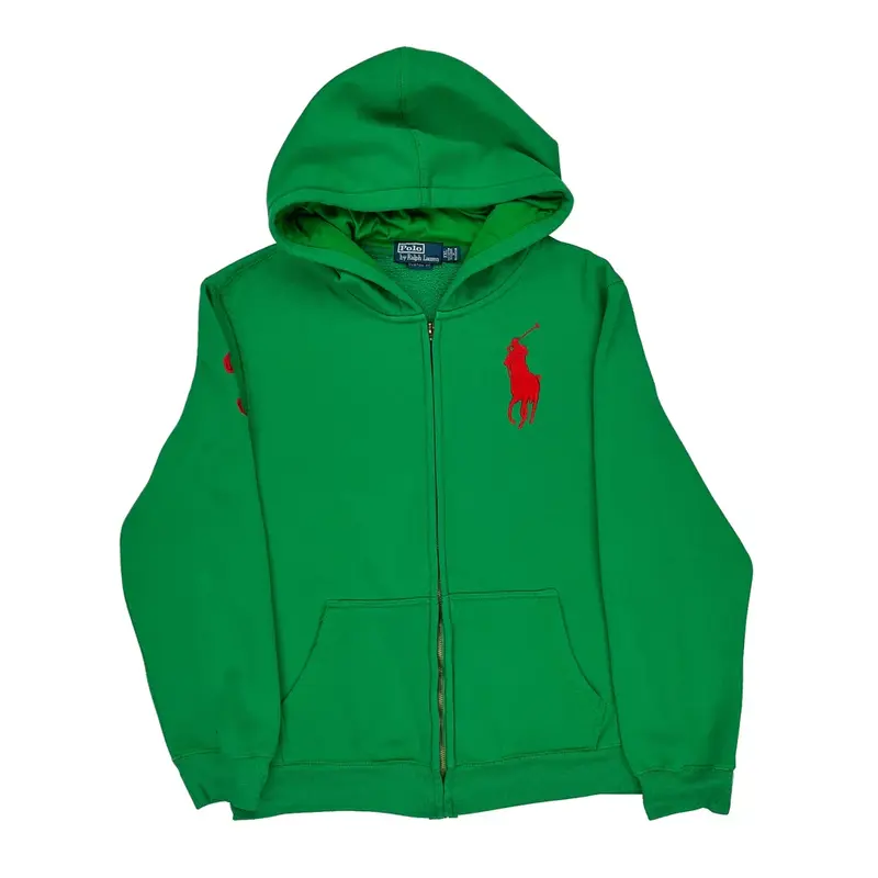 Polo By Ralph Lauren Zip Up - 2XL Green Cotton
