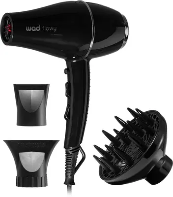Wad Flowy Secador hair dryer black silver