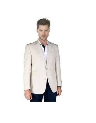 Tan Linen Blazer - Mens Tan Linen Blazer