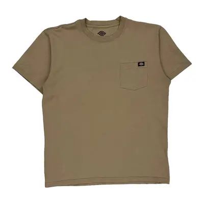 Dickies Tall T-Shirt - Large Beige Cotton