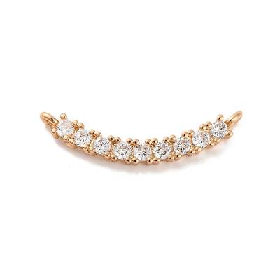Brass Micro Pave Clear Cubic Zirconia Pendants