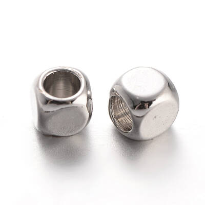 Cube Brass Spacer Beads