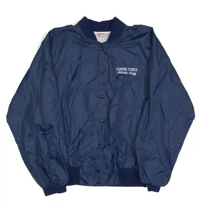 HARTWELL SPORTS Camden County Varsity Jacket Blue Nylon 90s Mens XL
