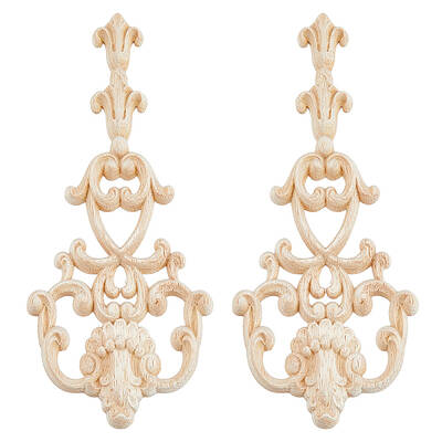 Rubber Wood Carved Onlay Applique