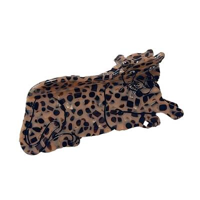 Leopard Cellulose Acetate(Resin) Claw Hair Clips