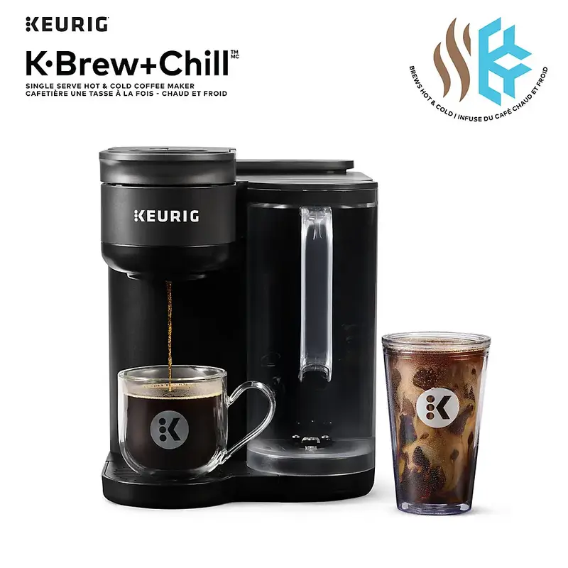 Keurig K-Brew + Chill Coffee Maker - Single Serve Coffee Maker - Black Color - Make Iced and Hot Coffee