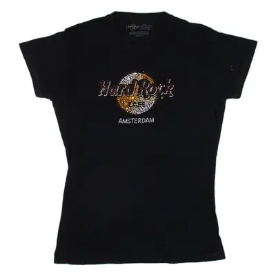 HARD ROCK CAFE Amsterdam Womens T-Shirt Black L