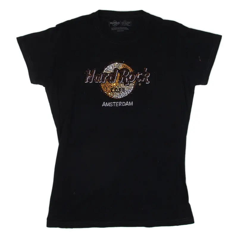 HARD ROCK CAFE Amsterdam Womens T-Shirt Black L
