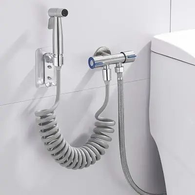 1 Set Adjustable Water Pressure Toilet Bidet Sprayer, High Pressure Handheld Toilet Sprayer, Toilet Cleaning Sprayer for Bath...
