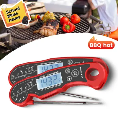 [Grills Gadget]Outdoor BBQ Meat Thermometer-Digital 3s Instant Read with Ambidextrous Backlight and Motion Sensing for Cookin...