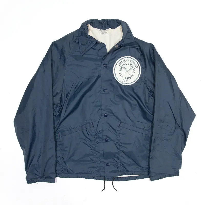 DON ALLESON 1977 Lincoln Lacrosse Blue Lightweight Coach Jacket Womens S