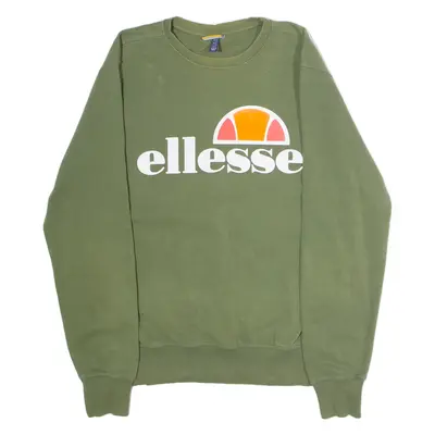 ELLESSE Mens Sweatshirt Green Crew Neck L