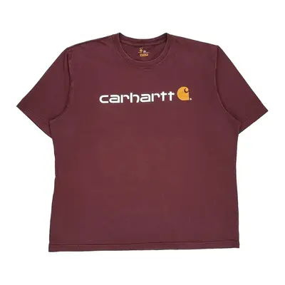 Carhartt T-Shirt - 2XL Burgundy Cotton
